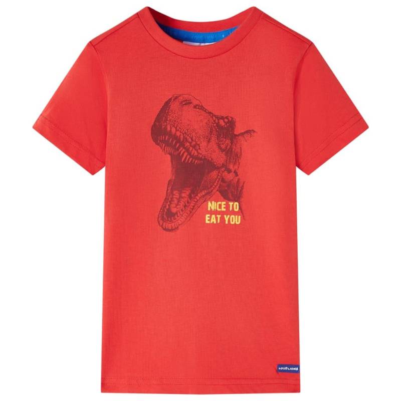 Kinder T-shirt Baumwolle Mädchen Rot Bunt 140 von VidaXL