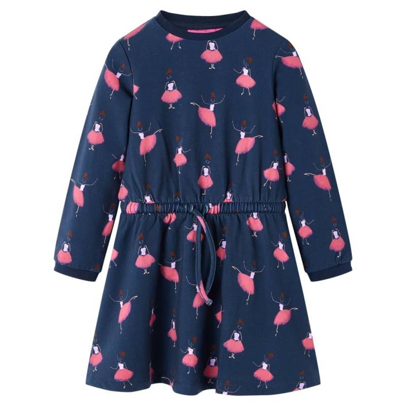 Kinderkleid Baumwolle Mädchen Blau 104 von VidaXL