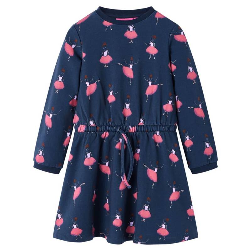 Kinderkleid Baumwolle Mädchen Blau 116 von VidaXL