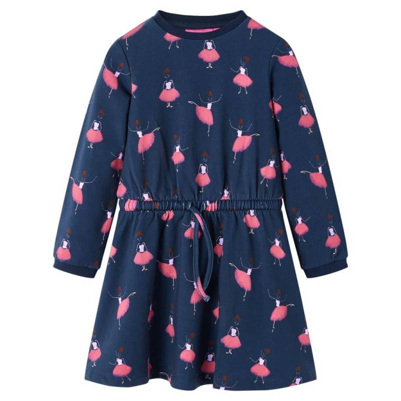 Kinderkleid Baumwolle Mädchen Blau 92 von VidaXL