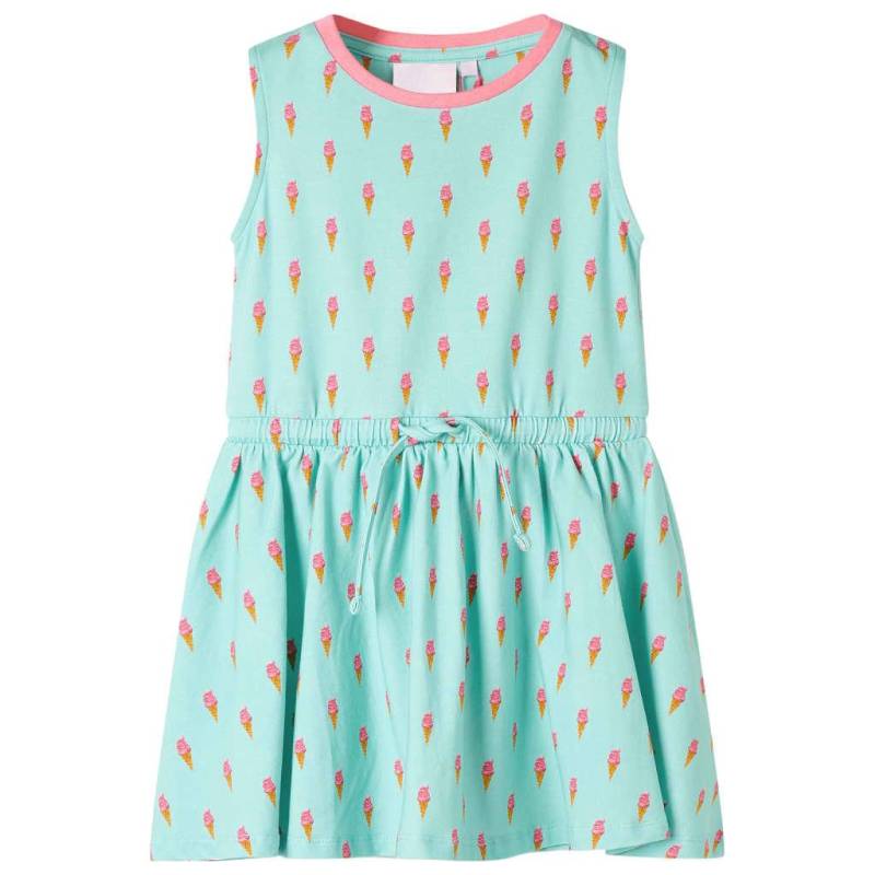 Kinderkleid Baumwolle Mädchen Grün 104 von VidaXL