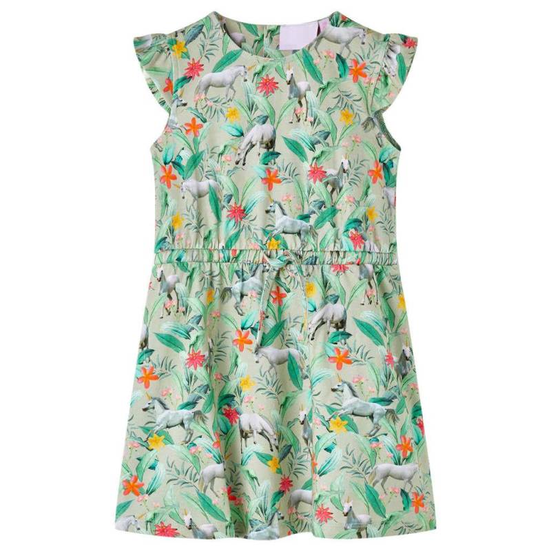 Kinderkleid Baumwolle Mädchen Multicolor 116 von VidaXL