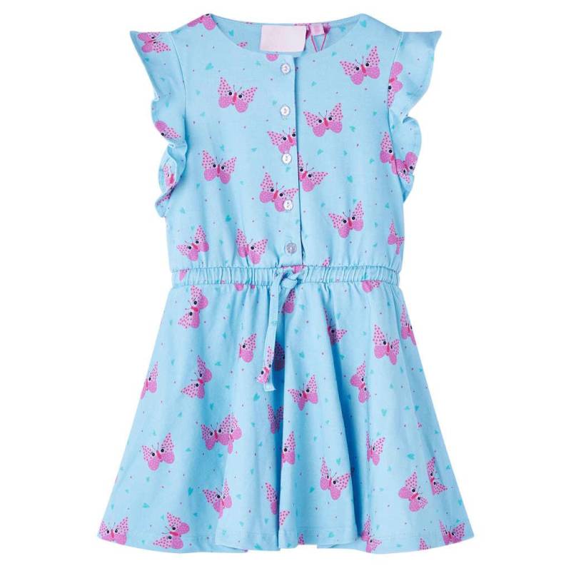 Kinderkleid Baumwolle Mädchen Multicolor 140 von VidaXL