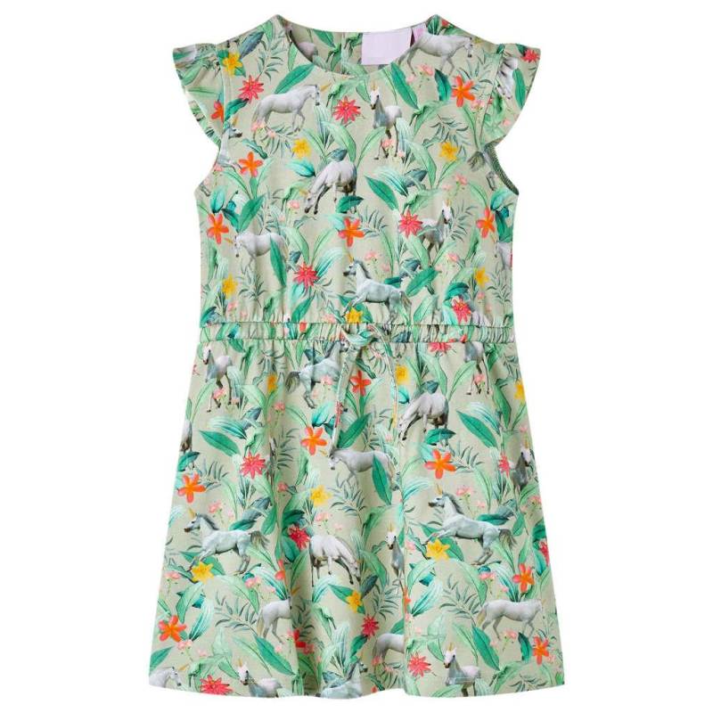 Kinderkleid Baumwolle Mädchen Multicolor 140 von VidaXL