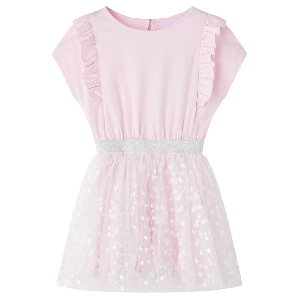 Kinderkleid Baumwolle Mädchen Pink 116 von VidaXL