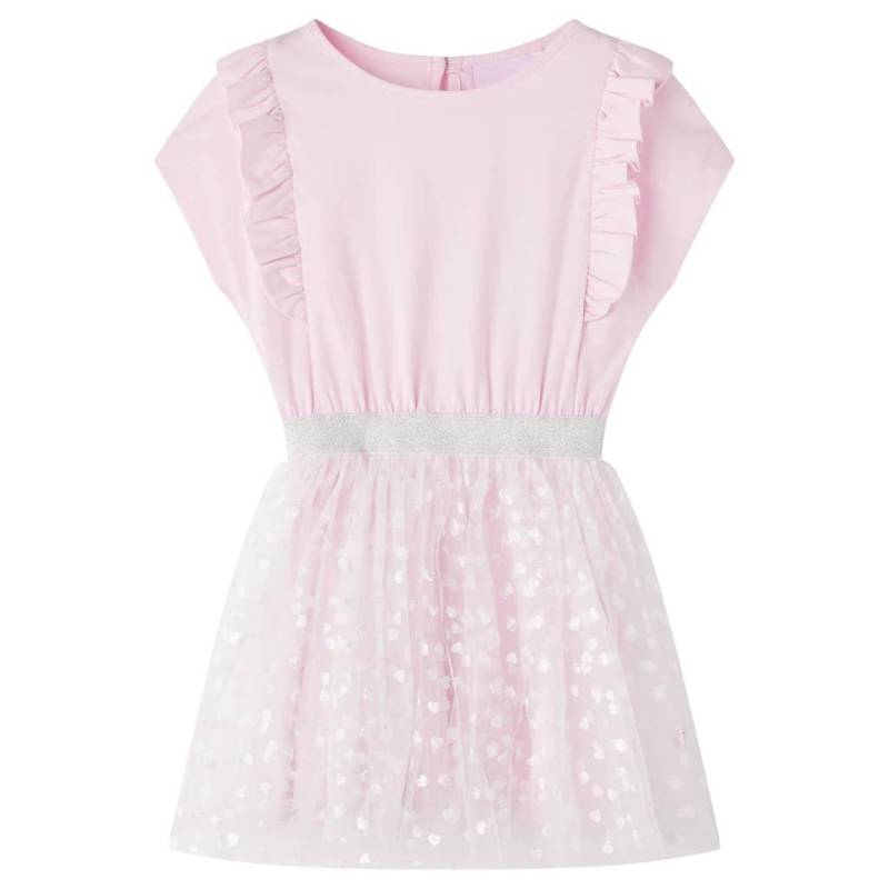 Kinderkleid Baumwolle Mädchen Pink 140 von VidaXL