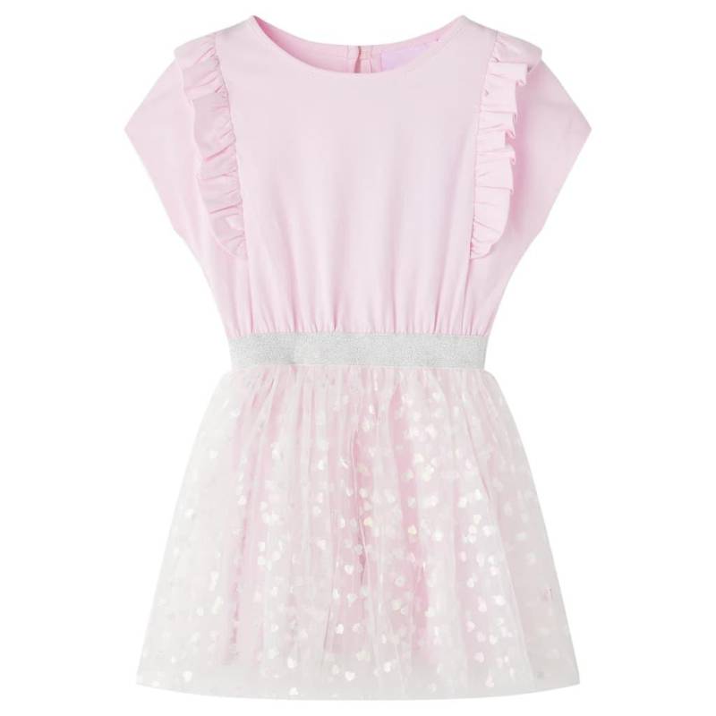 Kinderkleid Baumwolle Mädchen Pink 128 von VidaXL