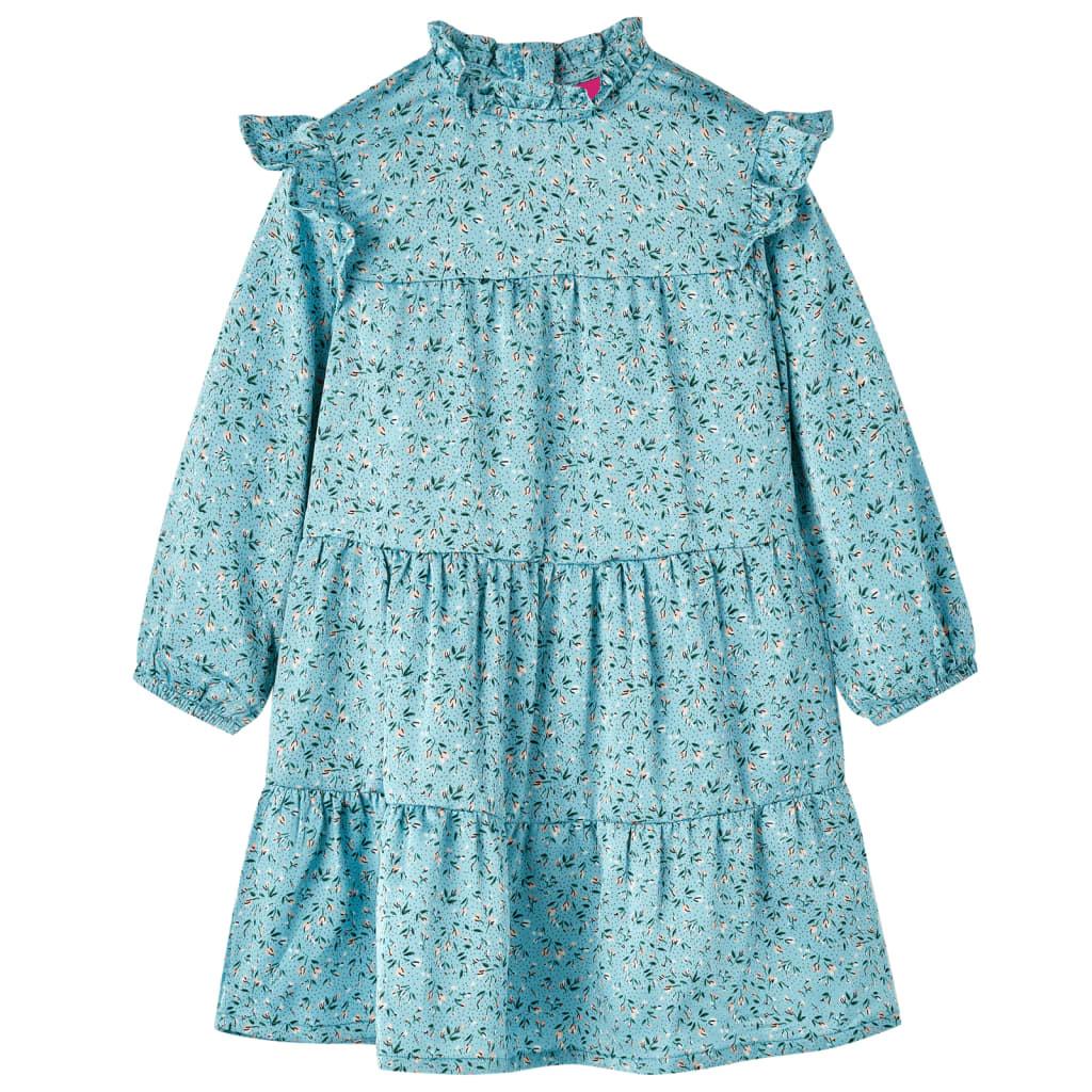 Kinderkleid Polyester Mädchen Blau 116 von VidaXL