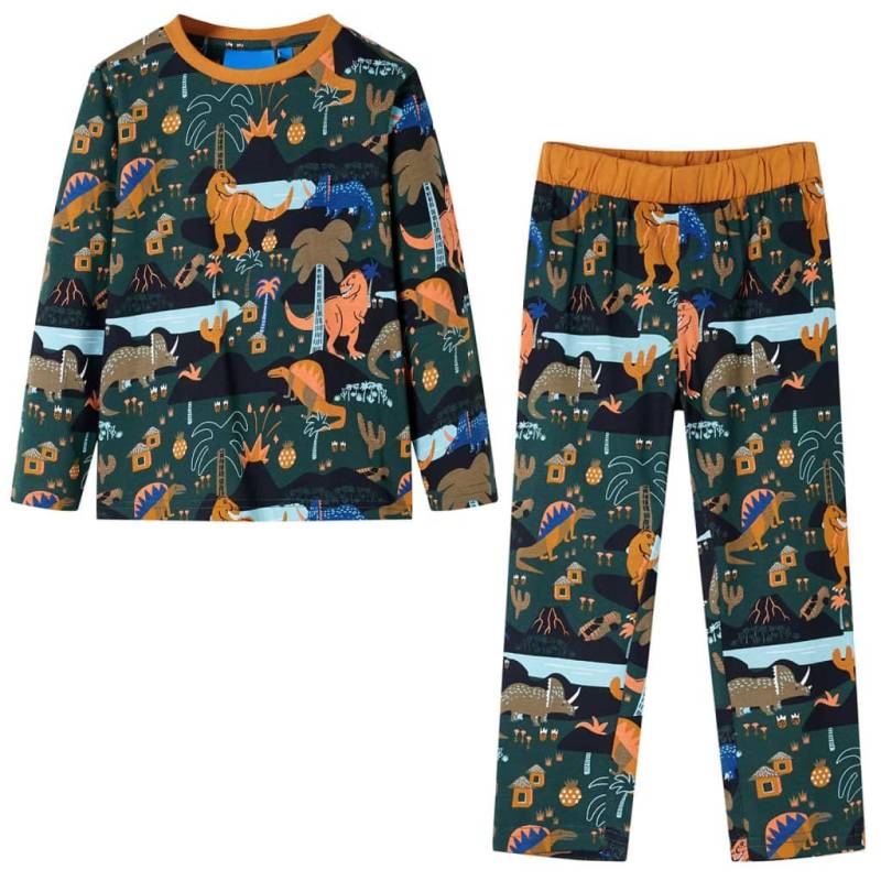 Kinderpyjama Baumwolle Jungen Multicolor 104 von VidaXL