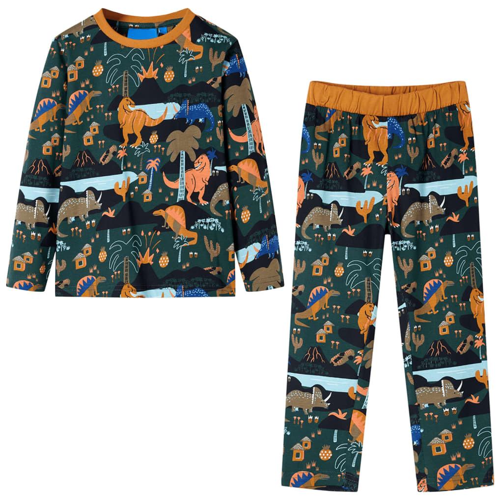 Kinderpyjama Baumwolle Jungen Multicolor 92 von VidaXL