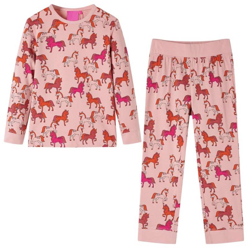 Kinderpyjama Baumwolle Jungen Pink 92 von VidaXL