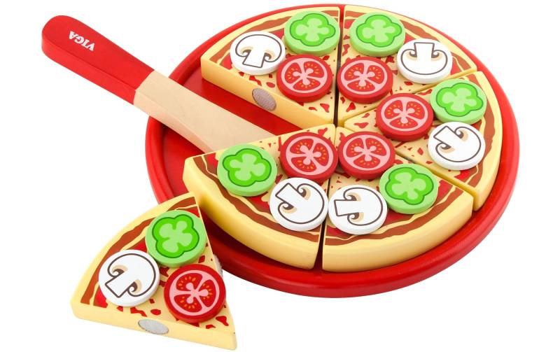 Viga® Holzspielzeug Spiellebensmittel »Spielpizza aus Holz« von Viga® Holzspielzeug