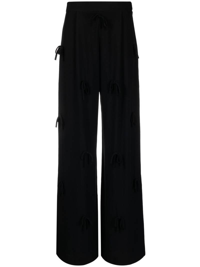 Viktor & Rolf Bed Of Bows wide trousers - Black von Viktor & Rolf