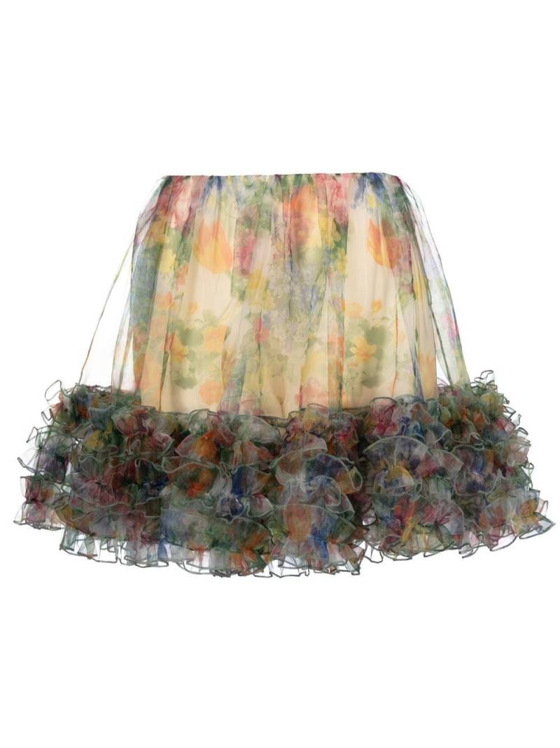 Viktor & Rolf Blooming Summer frill mini skirt - Yellow von Viktor & Rolf