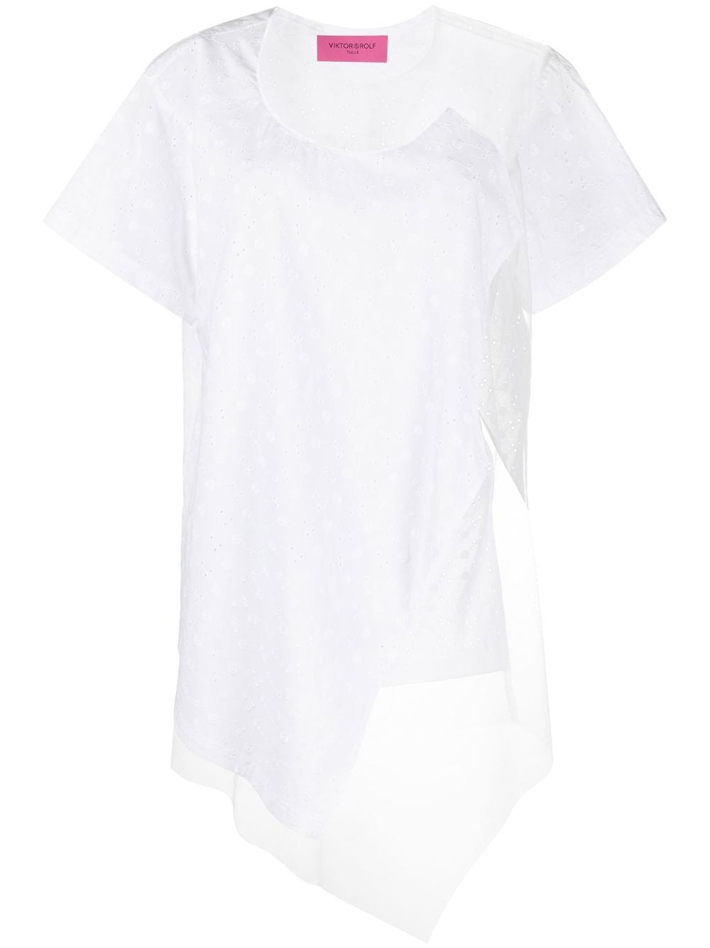 Viktor & Rolf Floating Time mesh-panel T-shirt - White von Viktor & Rolf