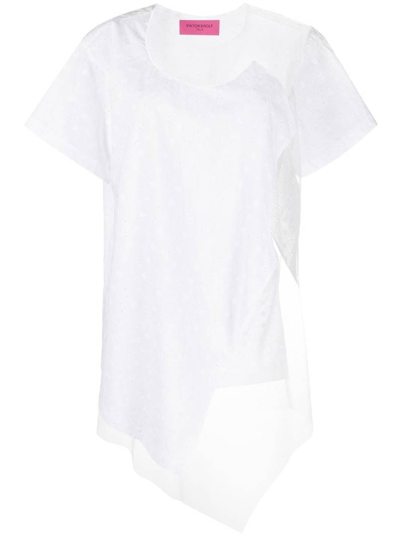 Viktor & Rolf Floating Time mesh-panel T-shirt - White von Viktor & Rolf