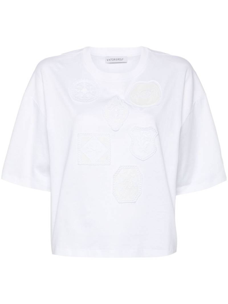 Viktor & Rolf Godet tulle-detail cotton T-shirt - White von Viktor & Rolf