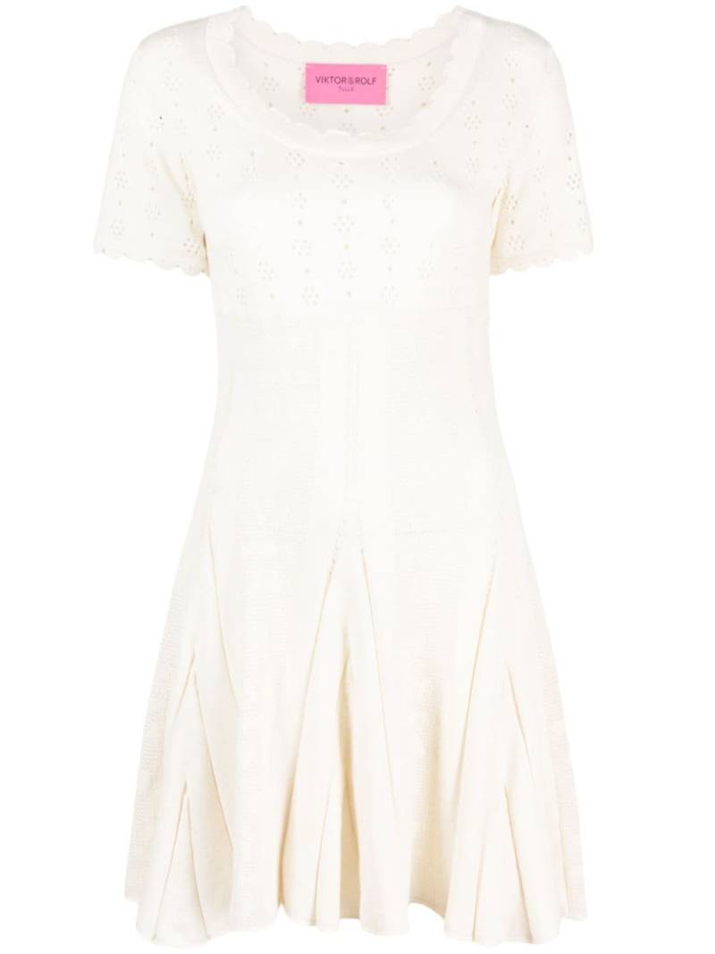 Viktor & Rolf Spinning Threads cotton-lyocell knitted minidress - Neutrals von Viktor & Rolf