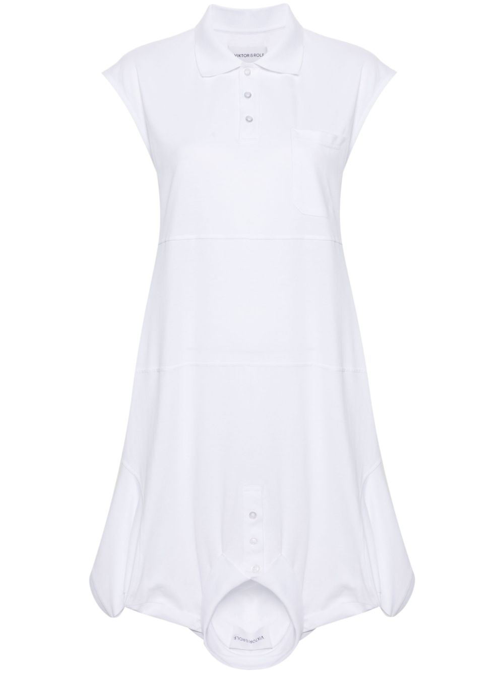 Viktor & Rolf Upside Down Polo shirtdress - White von Viktor & Rolf