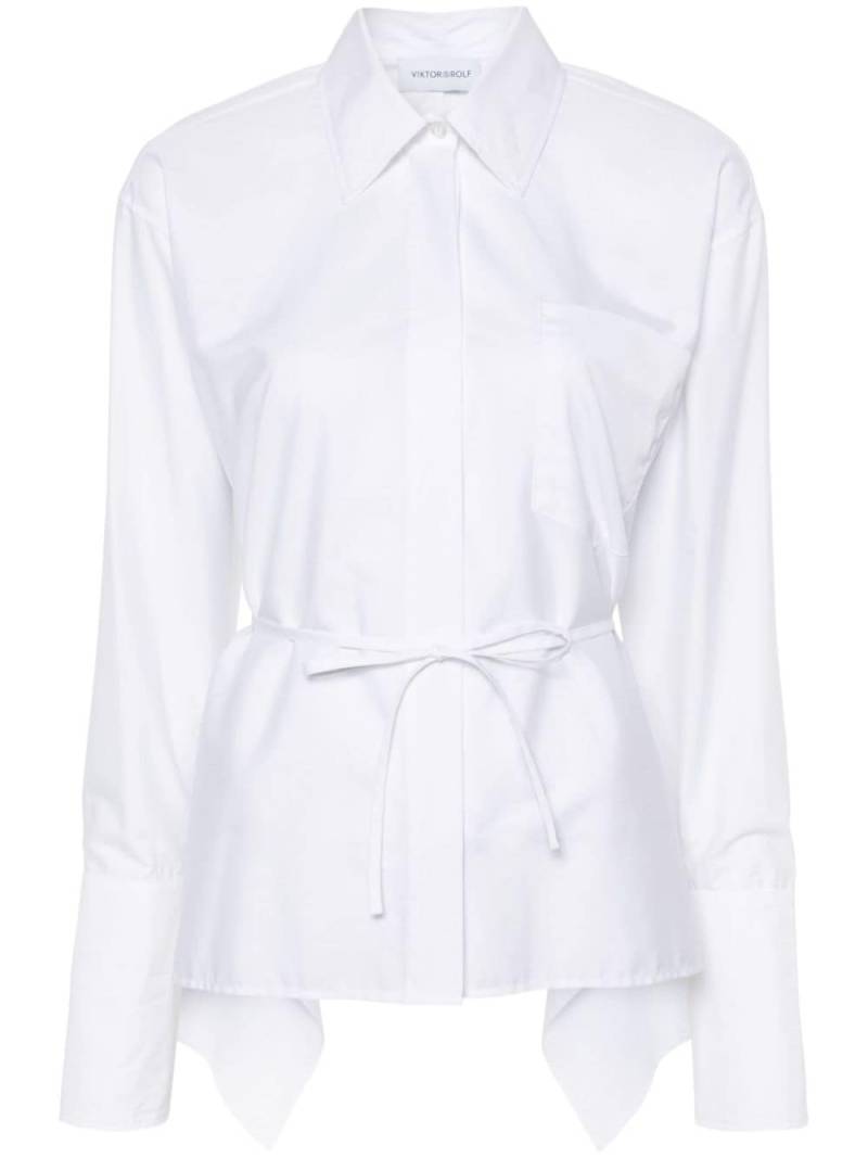 Viktor & Rolf Volant open back tied shirt - White von Viktor & Rolf