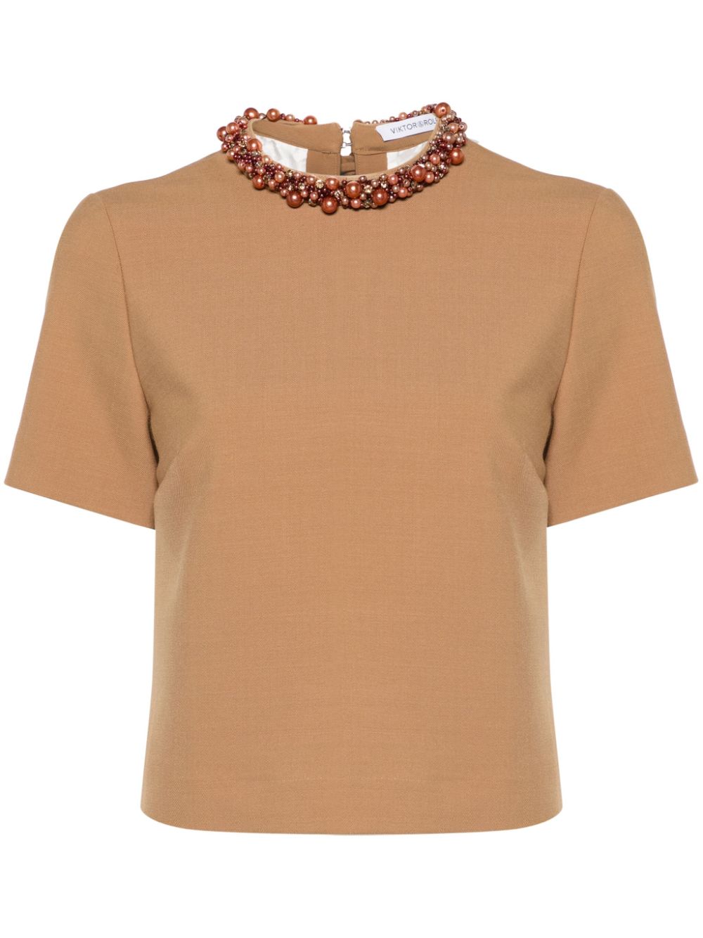 Viktor & Rolf bead-embellished top - Brown von Viktor & Rolf