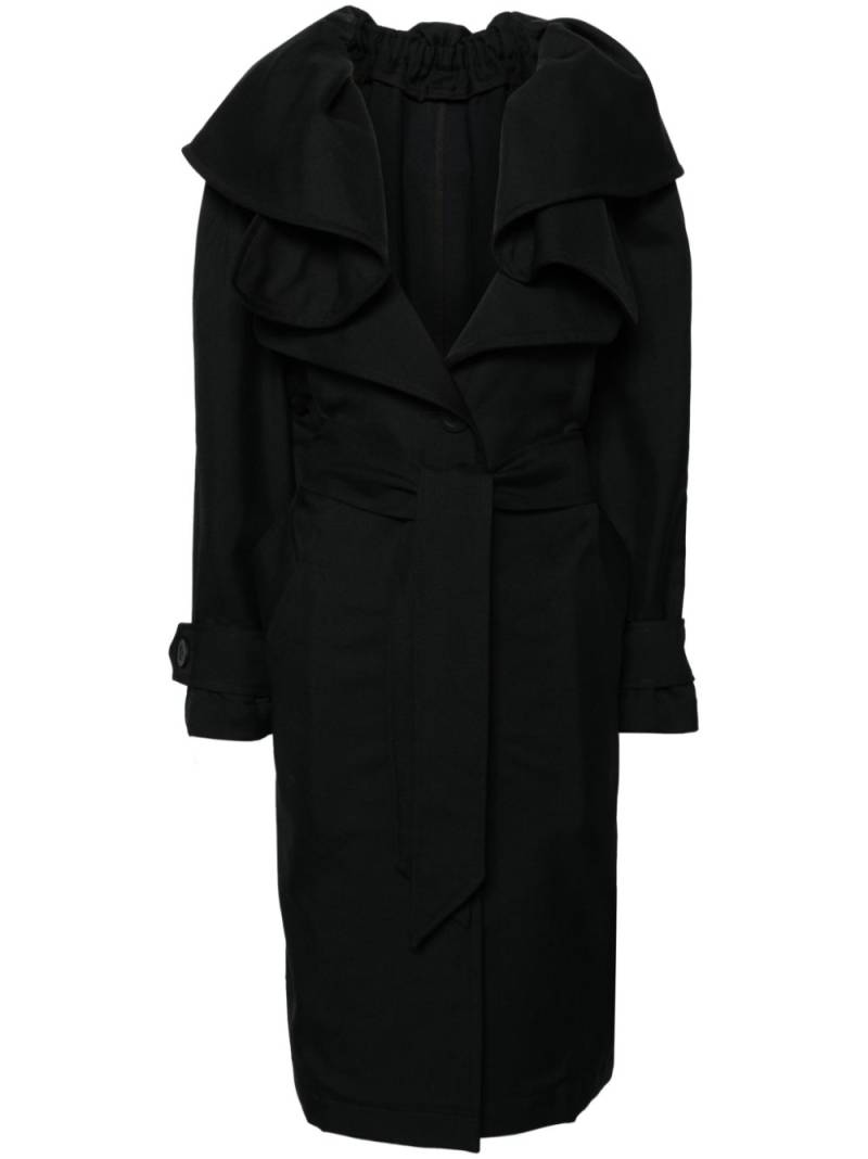 Viktor & Rolf belted gabardine trench coat - Black von Viktor & Rolf