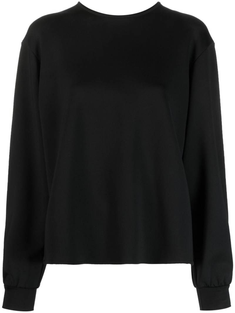 Viktor & Rolf bow-back long sleeves cotton T-shirt - Black von Viktor & Rolf