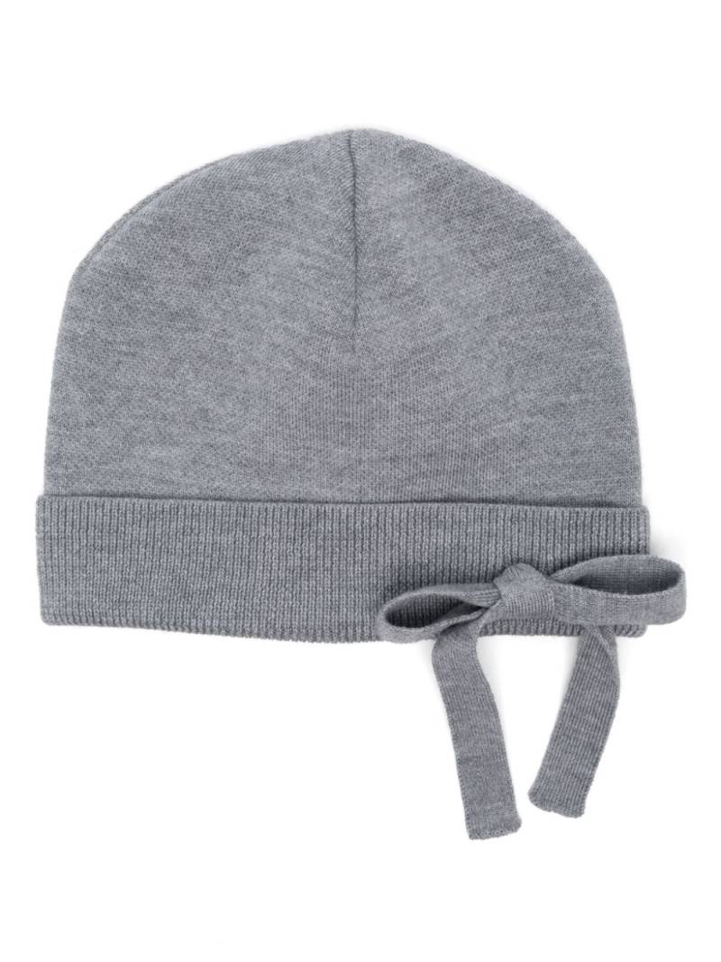 Viktor & Rolf bow-embellished beanie hat - Grey von Viktor & Rolf