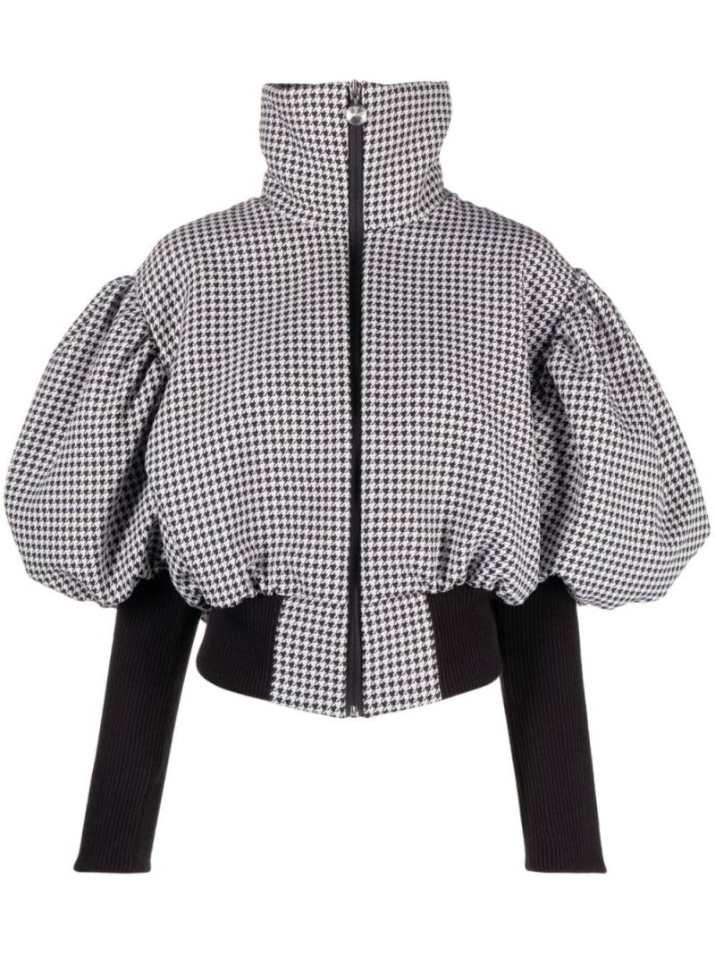 Viktor & Rolf bow-embellished puff-sleeve bomber jacket - Black von Viktor & Rolf