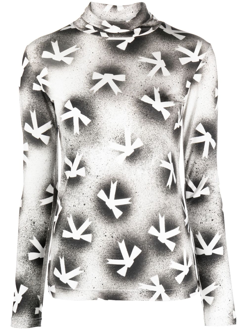 Viktor & Rolf bow-print roll-neck top - White von Viktor & Rolf