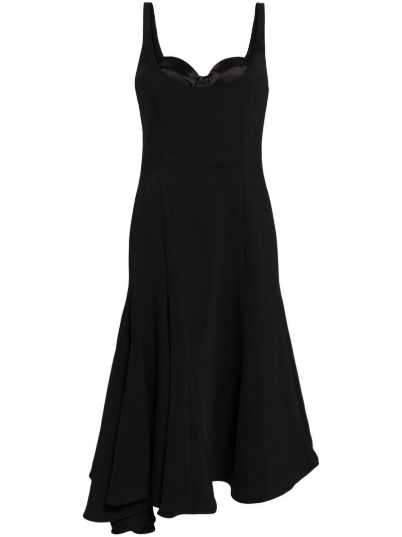 Viktor & Rolf corset-style midi wool dress - Black von Viktor & Rolf