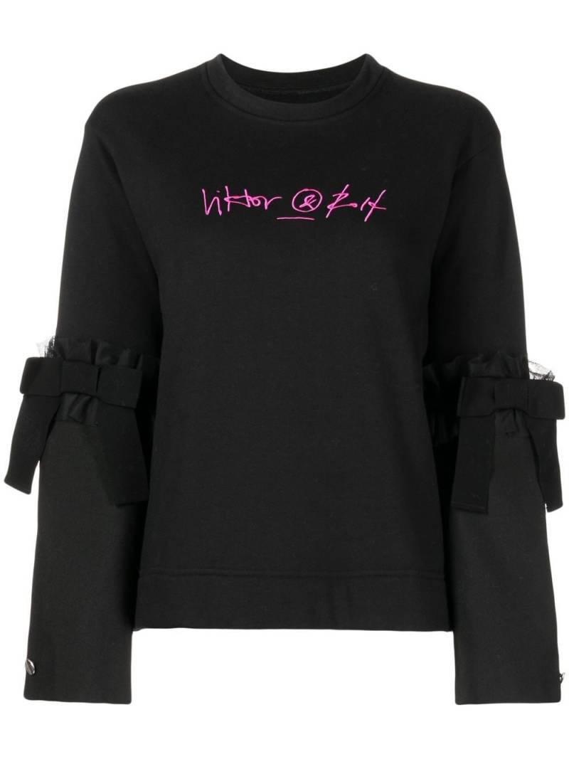 Viktor & Rolf embroidered-logo detail sweatshirt - Black von Viktor & Rolf