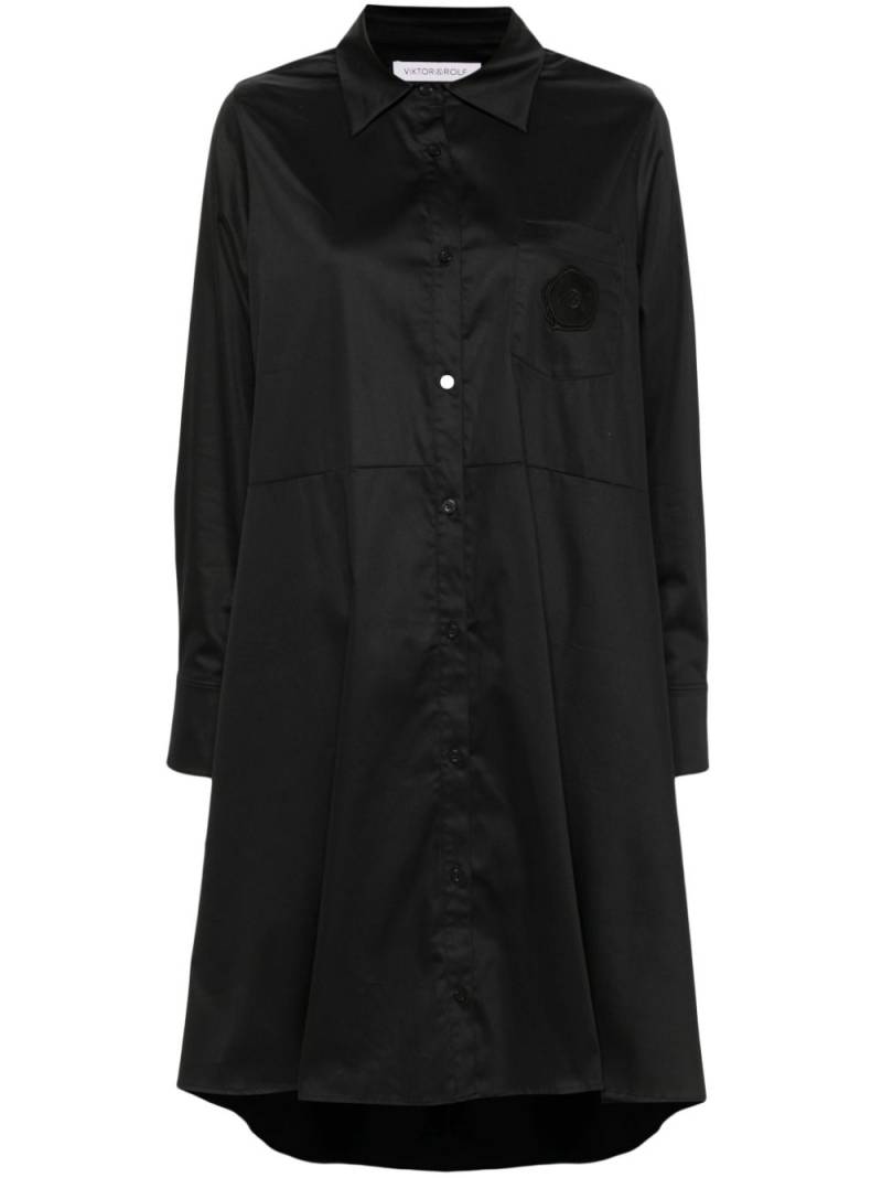 Viktor & Rolf embroidered-patch shirt dress - Black von Viktor & Rolf