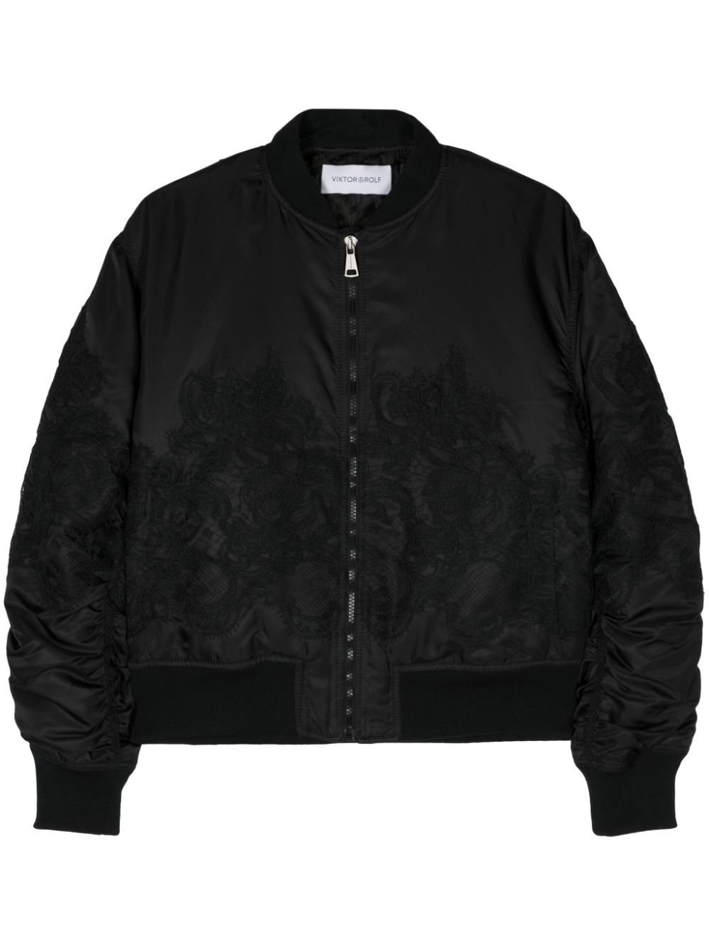 Viktor & Rolf floral-lace bomber jacket - Black von Viktor & Rolf