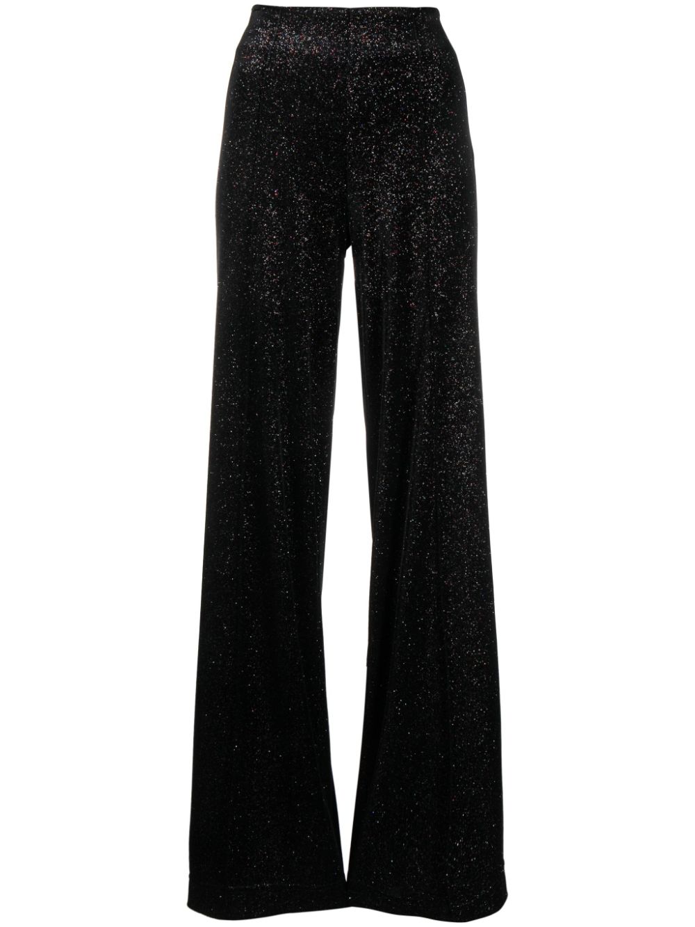 Viktor & Rolf glitter-embellished velvet trousers - Black von Viktor & Rolf