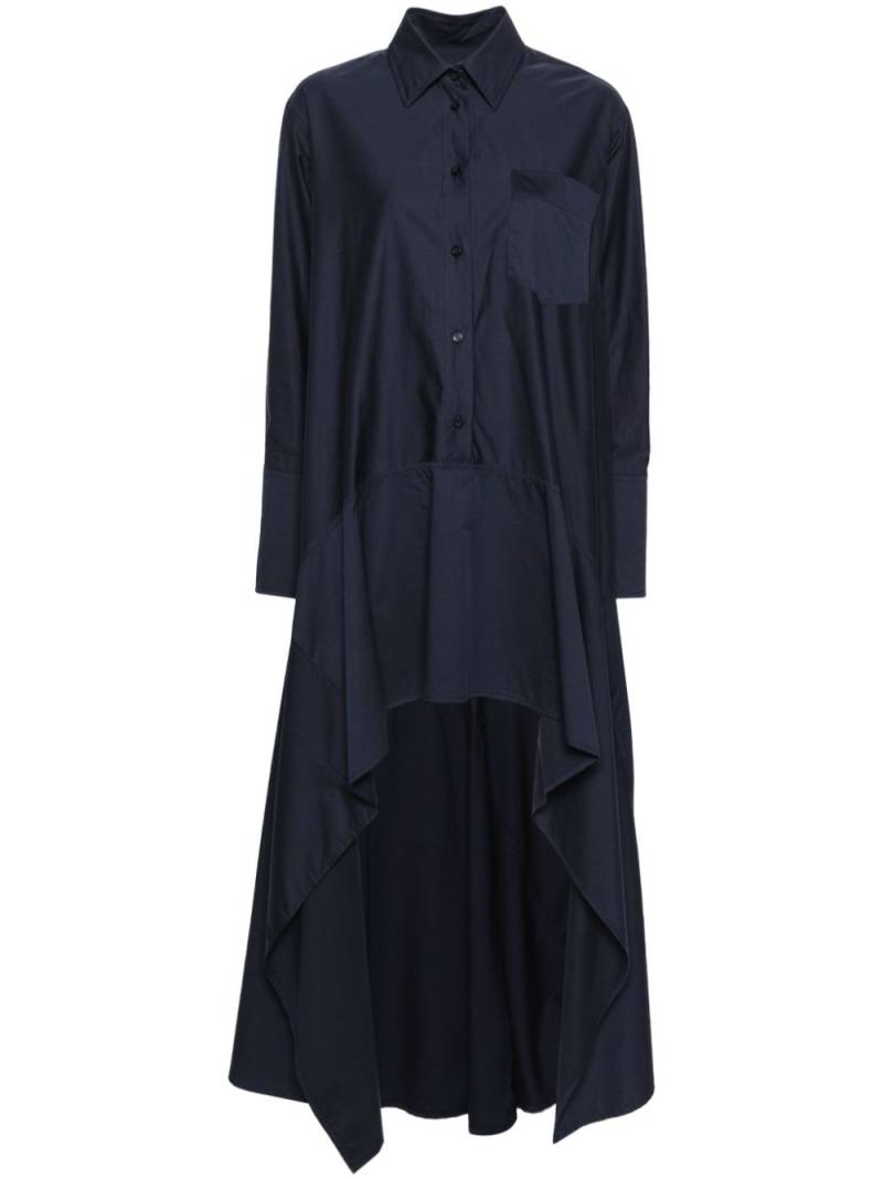 Viktor & Rolf high-low poplin shirtdress - Blue von Viktor & Rolf