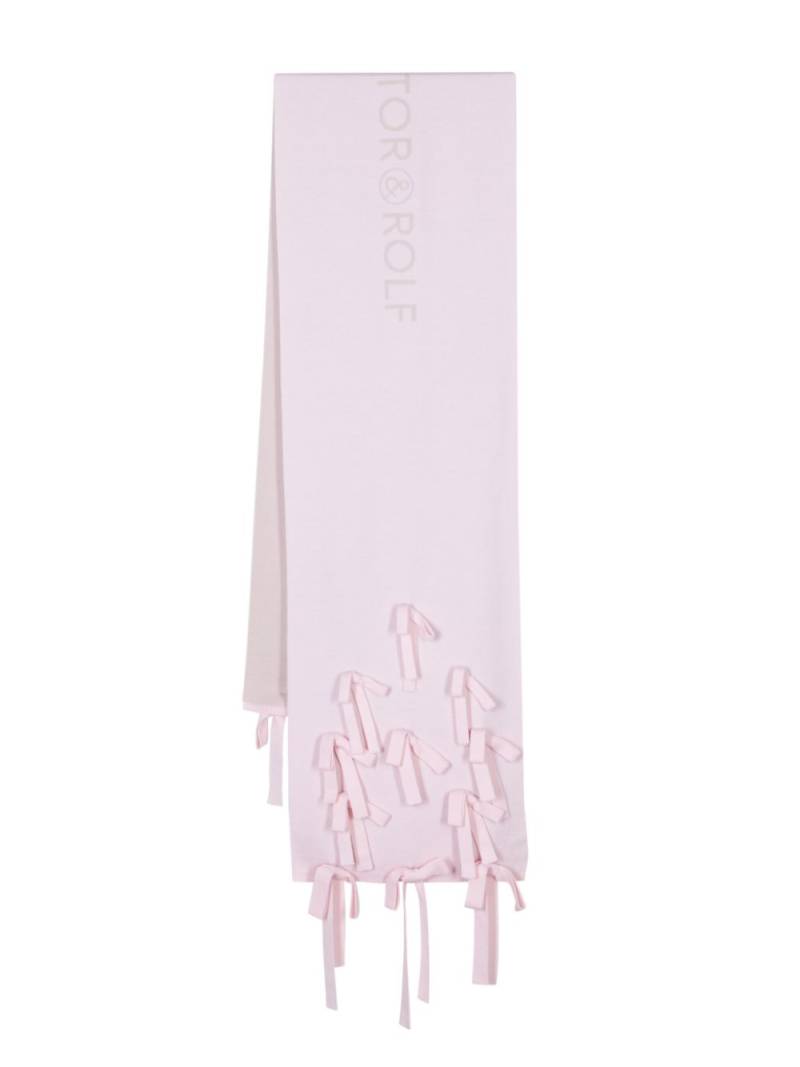 Viktor & Rolf logo-jacquard scarf - Pink von Viktor & Rolf