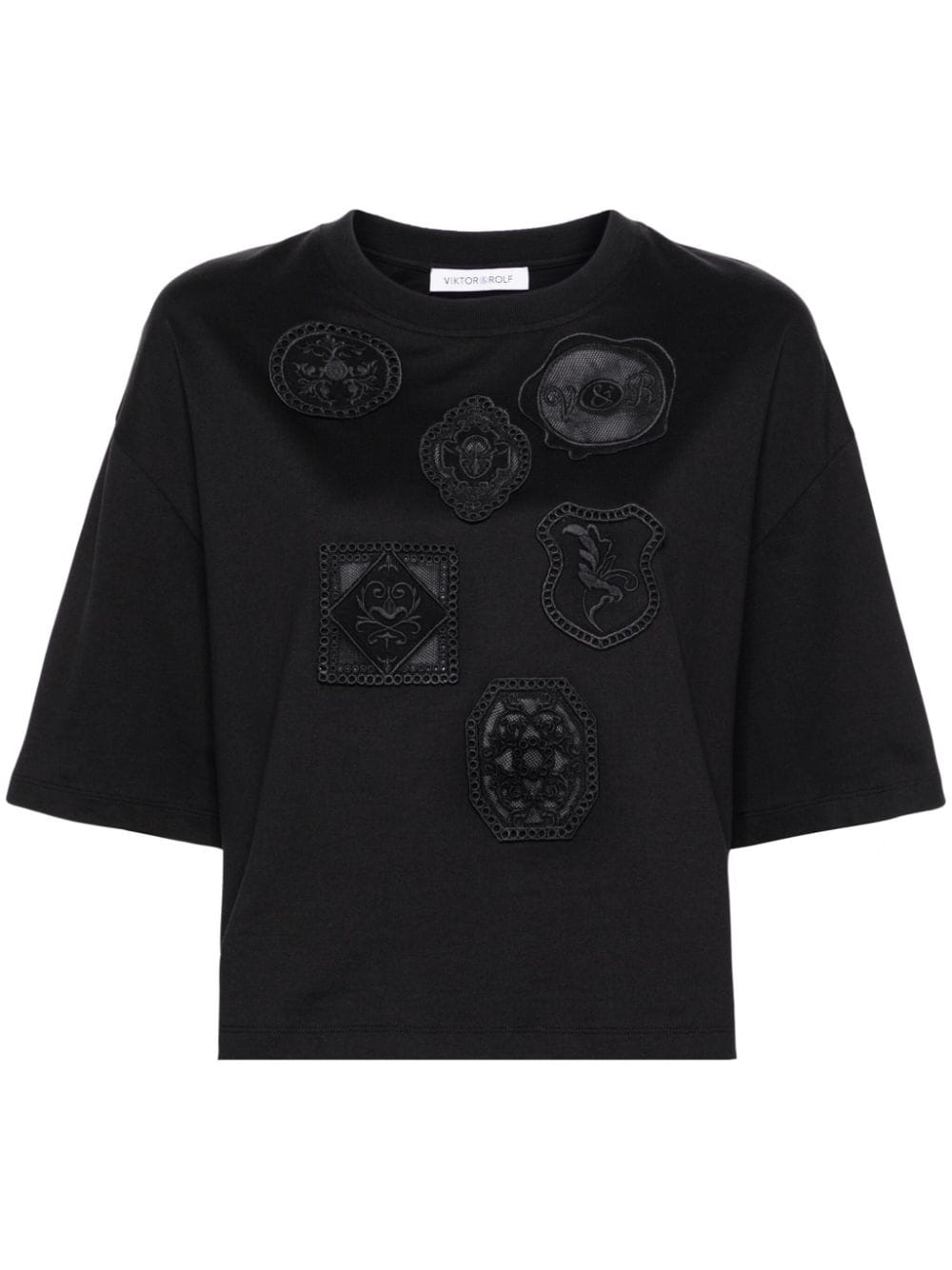 Viktor & Rolf patch-embroidered cotton T-shirt - Black von Viktor & Rolf