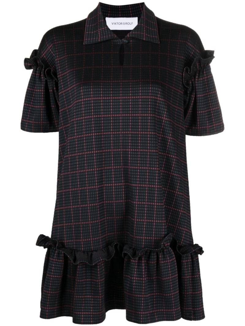 Viktor & Rolf plaid-check A-line minidress - Black von Viktor & Rolf