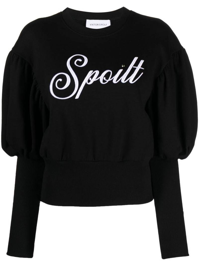 Viktor & Rolf puff-sleeve organic cotton sweatshirt - Black von Viktor & Rolf