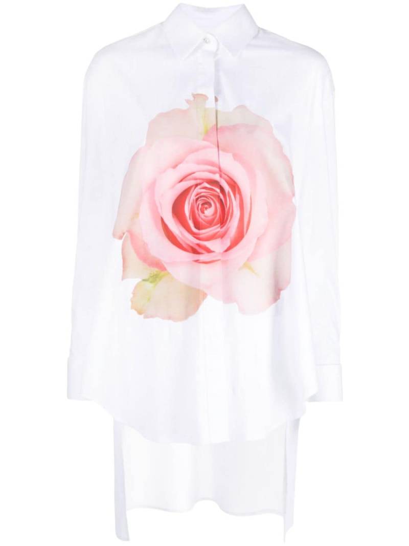 Viktor & Rolf rose-print poplin shirt - White von Viktor & Rolf