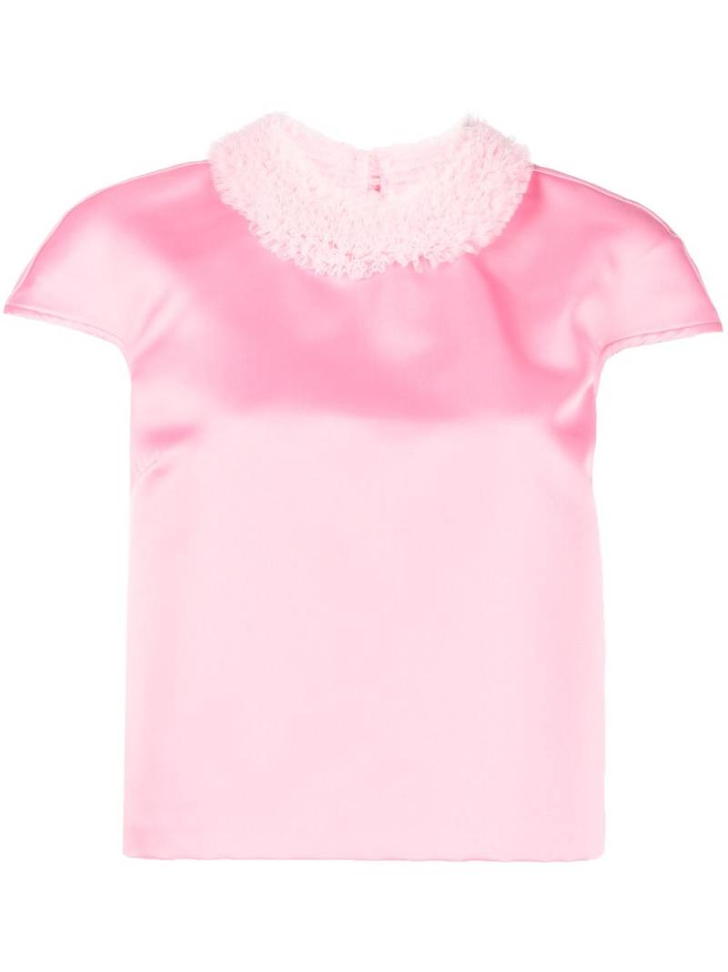 Viktor & Rolf ruffled-collar short-sleeved blouse - Pink von Viktor & Rolf