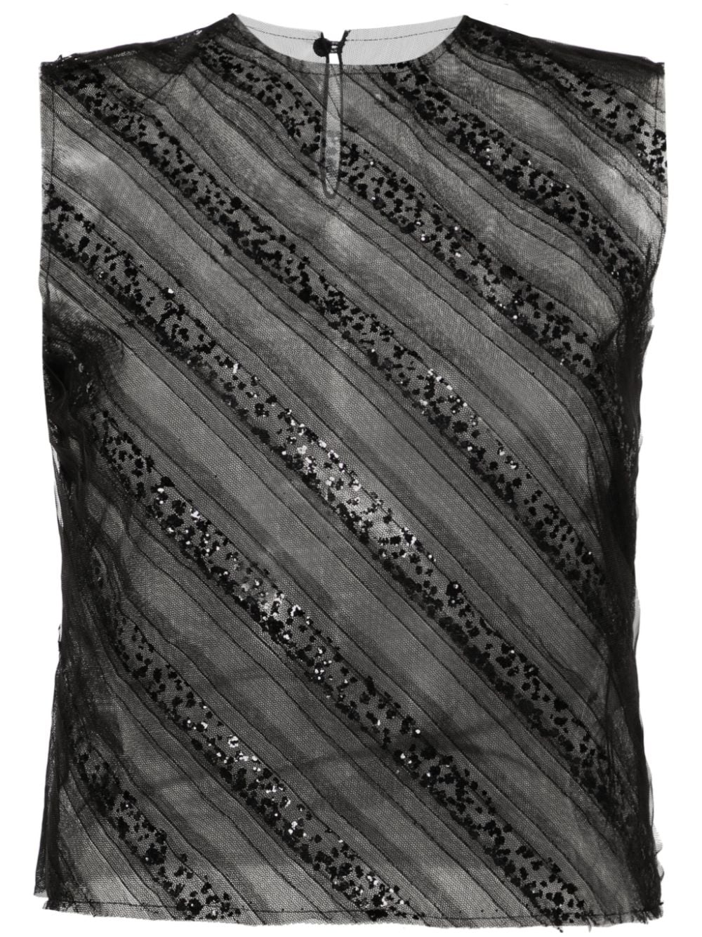 Viktor & Rolf sequined tulle tank top - Black von Viktor & Rolf