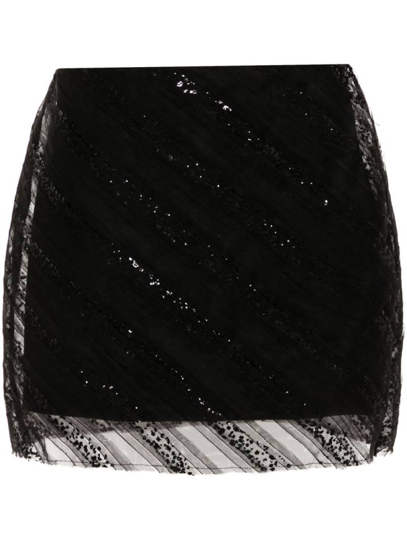 Viktor & Rolf tulle-overlay mini skirt - Black von Viktor & Rolf