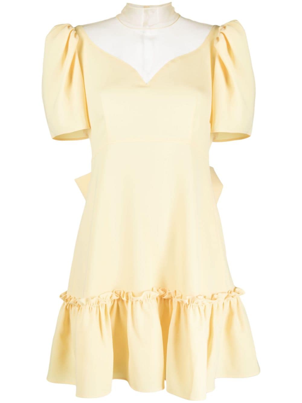 Viktor & Rolf tulle-panel neck minidress - Yellow von Viktor & Rolf