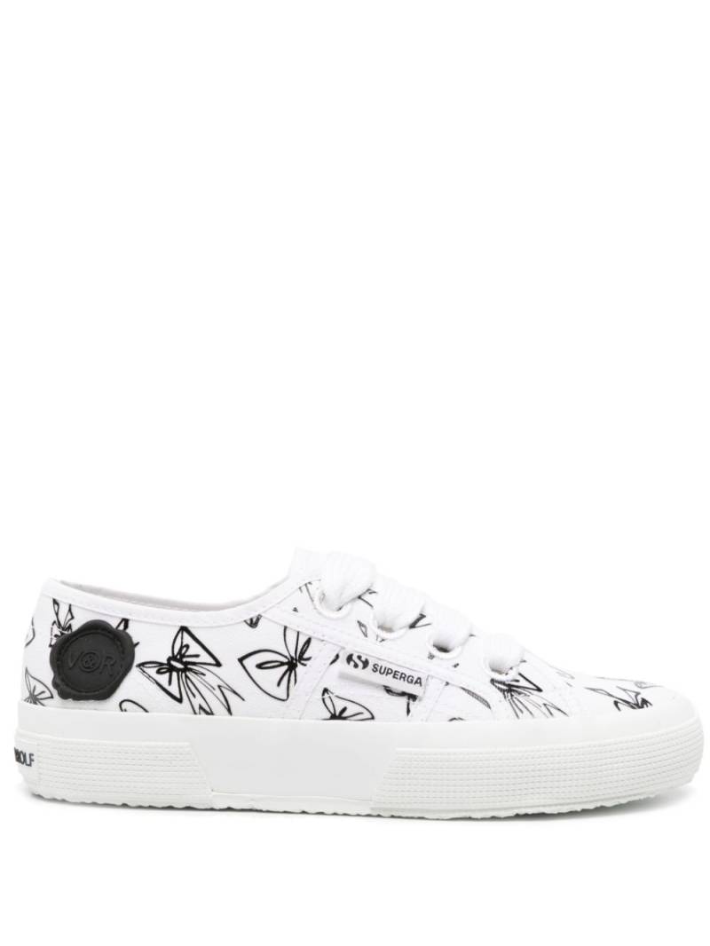 Viktor & Rolf x Superga bow-print canvas sneakers - White von Viktor & Rolf