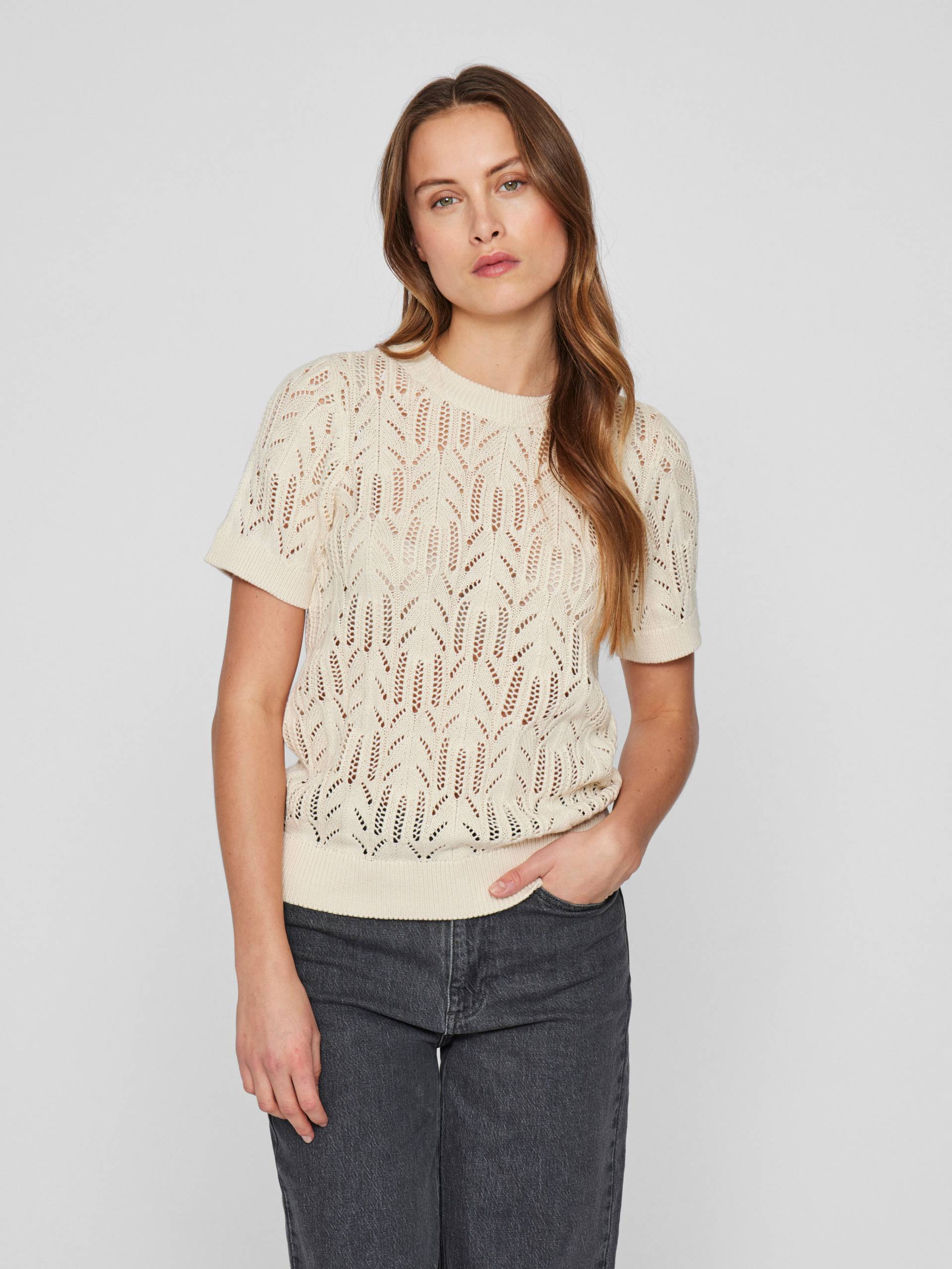 Vila Kurzarmpullover »VICOTTI S/S O-NECK KNIT TOP - NOOS« von Vila