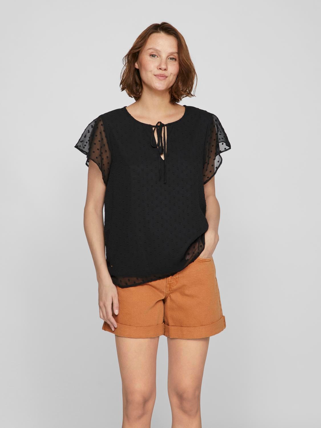 Vila Kurzarmshirt »VIEDEE C/S V-NECK TOP - NOOS« von Vila