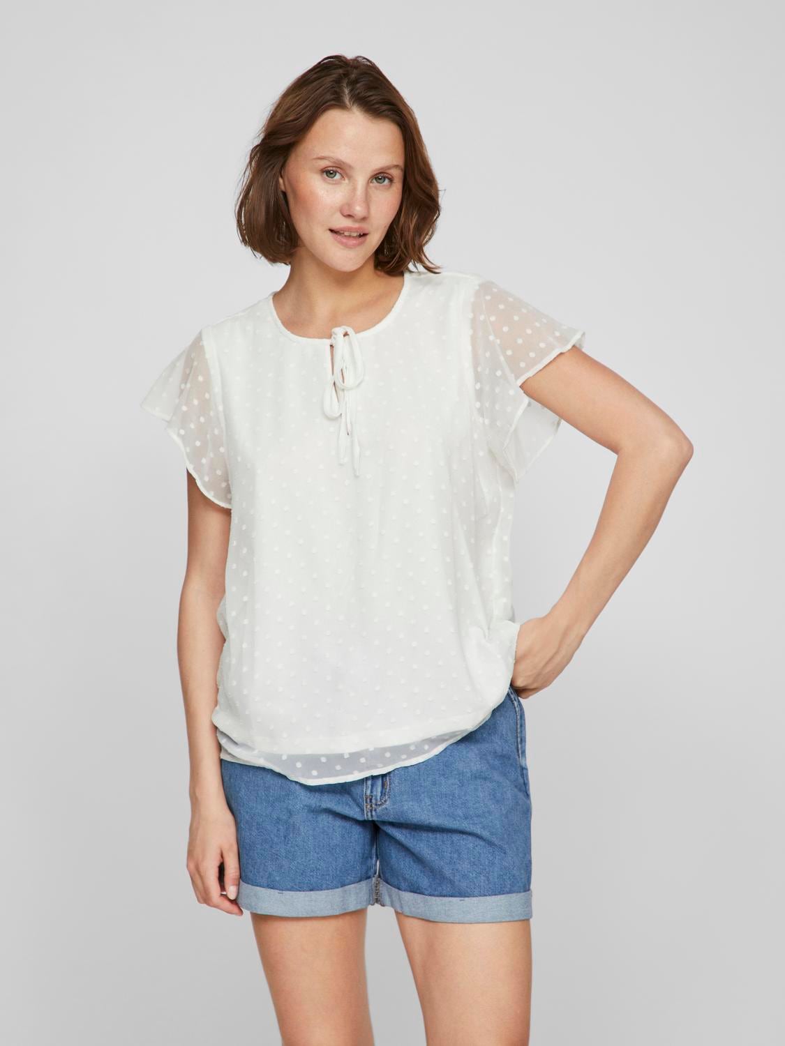 Vila Kurzarmshirt »VIEDEE C/S V-NECK TOP - NOOS« von Vila