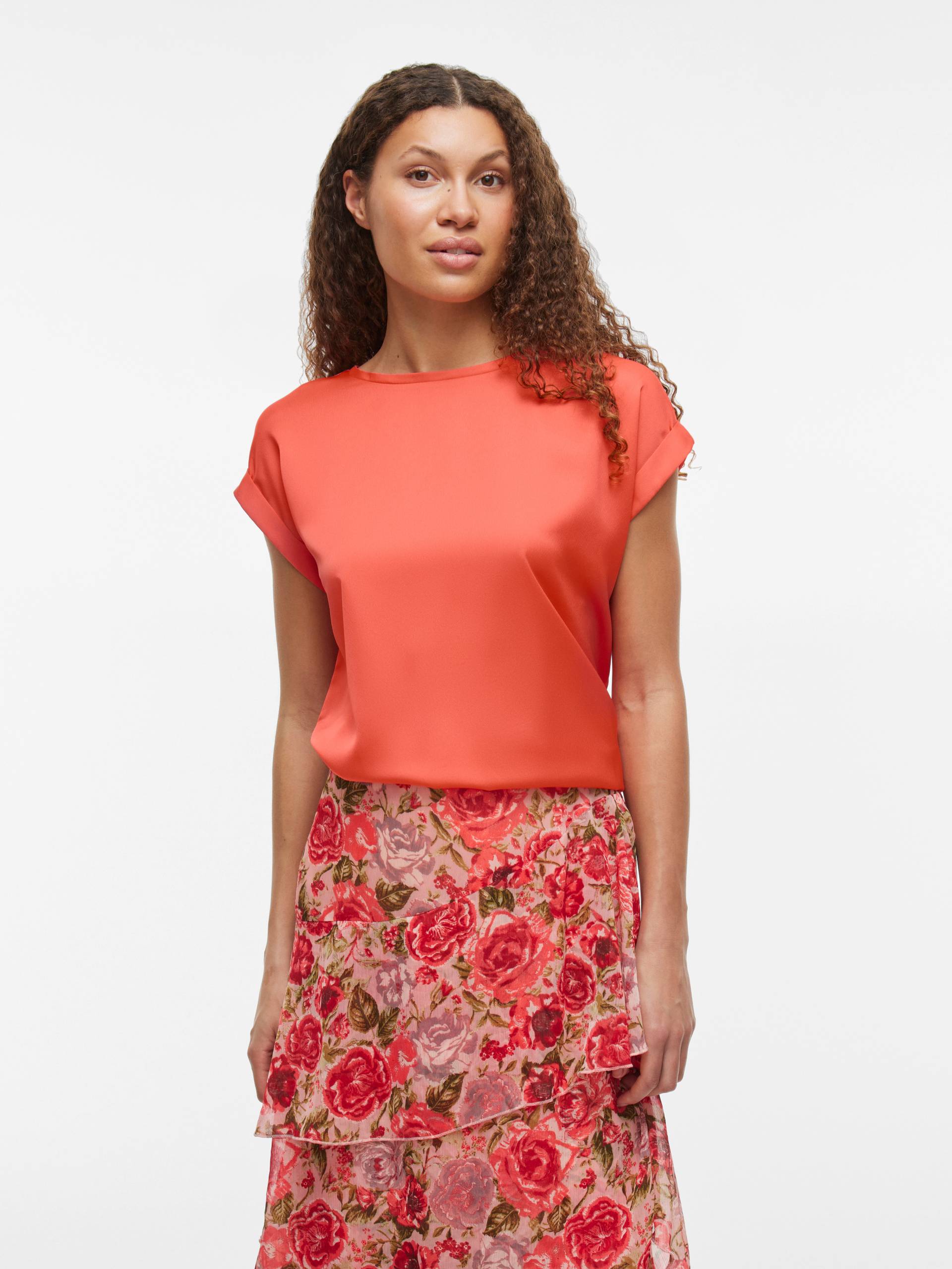 Vila Kurzarmshirt »VIELLETTE S/S SATIN TOP - NOOS«, Satin Optik Vila Kurzarmshirt »VIELLETTE S/S SATIN TOP - NOOS«, Satin Optik von Vila